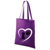 Dámská nákupní taška s potiskem UNLOCKED Miluji pejsky fialová