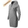 Dámské mikino šaty s potiskem unlocked II šedá 1