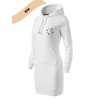 Dámské mikino šaty s potiskem unlocked II bílá