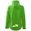 Dámská softshellová bunda s kapucí potiskem DTF pes a srdce zelená 2