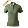 Dámská polokošile s potiskem unlocked pes a srdce khaki