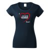Dámské tricko kempování námořní