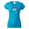 Dámské tricko kempování tyrkys