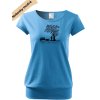dámské triko city DTF potiskem mladšíi tyrkys