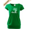 dámské triko city DTF potiskem mladšíi zelená