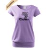 dámské triko city DTF potiskem mladšíi levandule