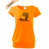 dámské triko city DTF potiskem mladšíi oranžová
