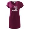 Dámské trikošaty s potiskem unlocked mladší fuchsie