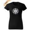 dámské triko s potiskem mandala černá