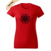 dámské triko s potiskem mandala červená