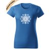dámské triko s potiskem mandala azurová