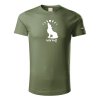 Pánské tričko s potiskem UNLOCED wild wolf khaki