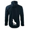 Pánská softshellová bunda s potiskem UNLOCKED wild wolf námořnicky modrá