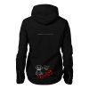 dámská větrovka s kapucí s potiskem pes s tlapkou černá 1