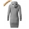 Dámské mikino šaty s potiskem unlocked Horský tep šedá 1