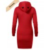 Dámské mikino šaty s potiskem unlocked horský tep červená