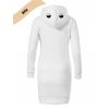 Dámské mikino šaty s potiskem unlocked Horský tep bílá 1