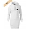 Dámské mikino šaty s potiskem unlocked Horský tep bílá