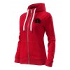 Dámská mikina se zipem a kapucí UNLOCKED cesta je cíl červená 1