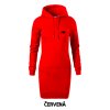 Dámske mikino šaty SNAP s výšivkou UNLOCKED Horský tep červená