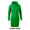 Dámske mikino šaty SNAP s výšivkou UNLOCKED Horský tep stredne zelená