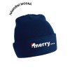 Dámská zimní čepice s výšivkou UNLOCKED - Merry...námořní