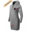 Dámské mikino šaty s potiskem unlocked toulavá tmavě šedý melírr 1