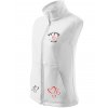 Dámská softshellová vesta s potiskem unlocked hory a srdce bílá 1