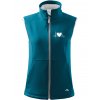 Dámská softshellová vesta s potiskem unlocked horský tep tm.tyrkys 1