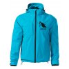 Pánská bunda 3v1 s potiskem unlocked vlk tyrkys 1