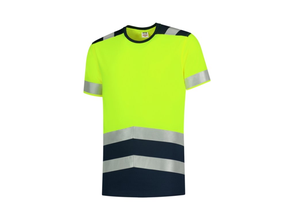 T-Shirt High Vis Bicolor T01 Tričko unisex (Farba fluorescenčná žltá, Variant S)
