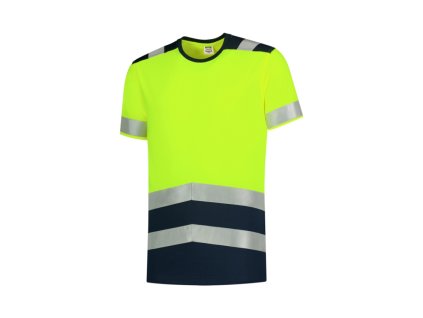 T-Shirt High Vis Bicolor T01 Tričko unisex (Farba fluorescenčná žltá, Variant S)