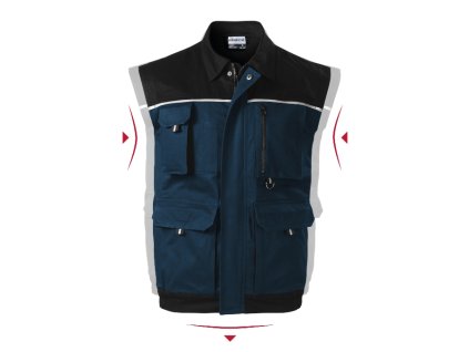 Woody W52 Pracovná vesta pánska (Farba tmavomodrá, Variant 44/46)