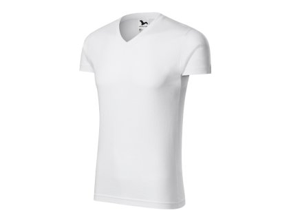 Slim Fit V-neck 146 Tričko pánske (Farba biela, Variant S)