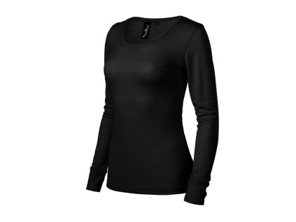 Merino Rise LS 160 Tričko dámske (Farba čierna, Variant S)