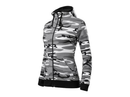 Camo Zipper C20 Mikina dámska (Farba camouflage gray, Variant XS)