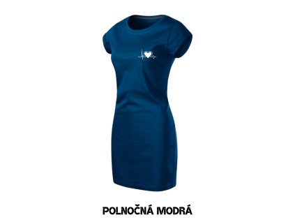 Dámske šaty FREEDOM s decentnou výšivkou UNLOCKED Horský tep polnočna modra