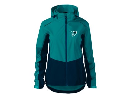 Dámska bunda RAINBOW s decentnou výšivkou UNLOCKED Milujem psíkov emerald