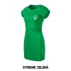 Dámske šaty FREEDOM s výšivkou UNLOCKED milujem mačky stredne zelena