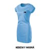Dámske šaty FREEDOM s decentnou výšivkou UNLOCKED Horský tep nebesky modra