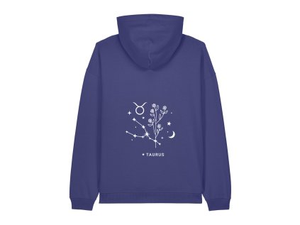 Dámská mikina oversize s kapucí a potiskem UNLOCKED - Znamení Býk