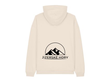Dámská mikina oversize s kapucí a potiskem UNLOCKED - Jizerské hory