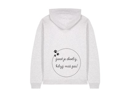 Dámská mikina oversize s kapucí a potiskem UNLOCKED - Život je skvělý