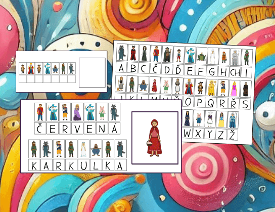 Obrázkové šifry pro děti s postavami z pohádek