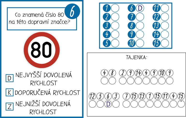 Dopravní stezka tajenka