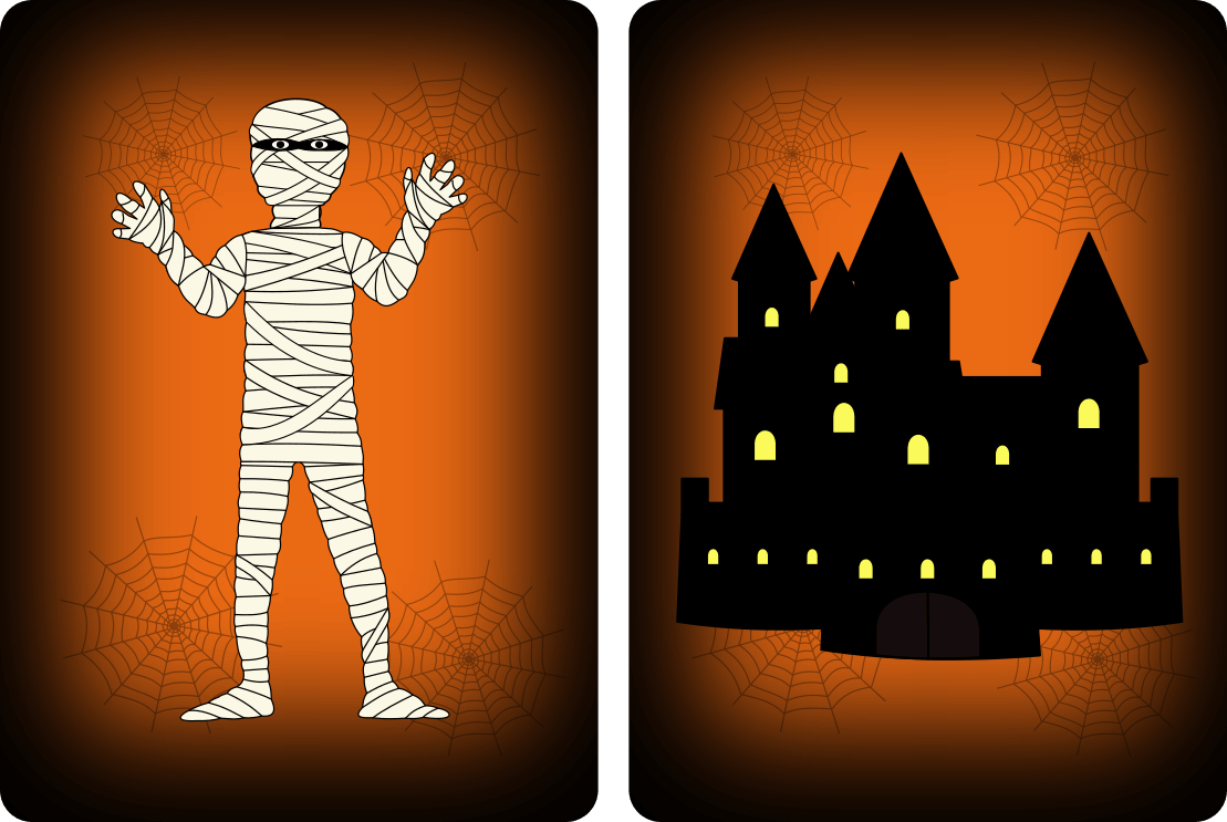 Halloweenská bojovka karty