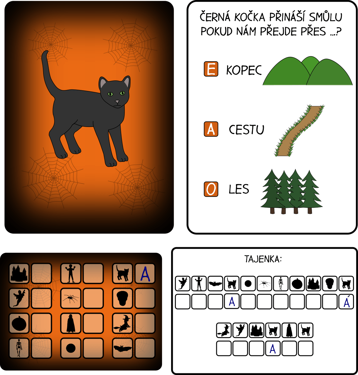 Halloweenská bojovka s tajenkou