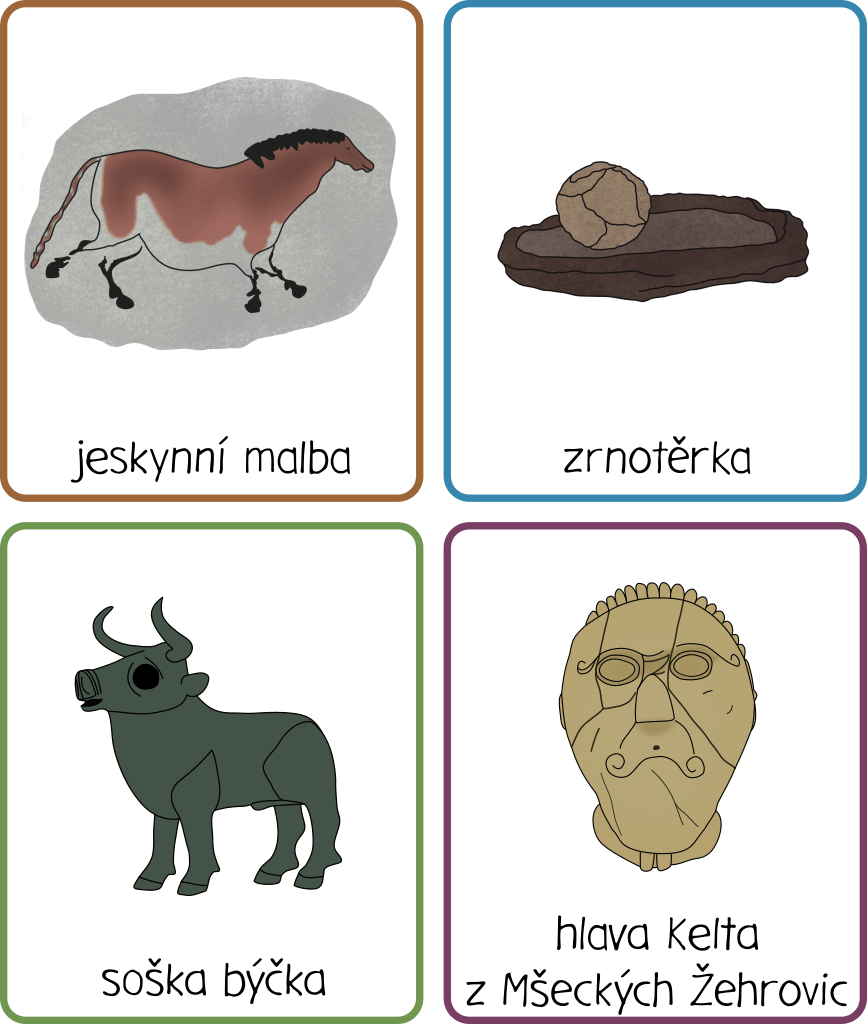 Pravěk pro děti - ukázka karet