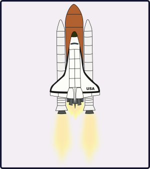 Vzlet raketoplánu materiál zdarma