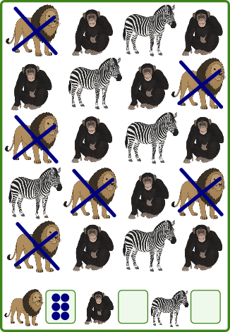 Pátračka s africkými zvířaty